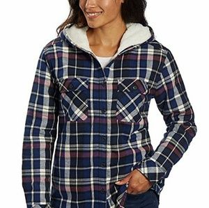 Plaid Shepra Lined Hooded Flannel (no size tag)
